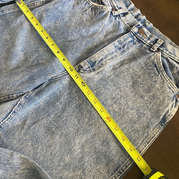 Vintage 90's Lee Denim Jeans Acid Wash Blue Made in USA High Rise Tapered Leg - Picture 9 of 9